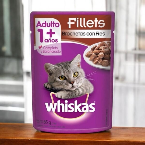 Whiskas Adulto Fillets Brochetas con Res