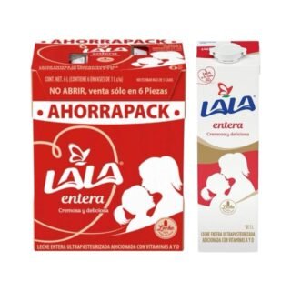 Paquete de Leche Lala Entera 6 Pieza