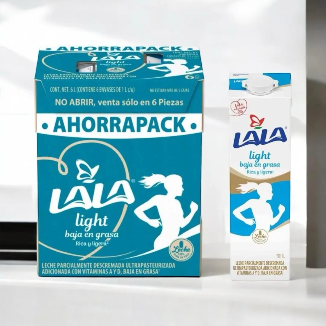 Leche Lala Light 6 Piezas de 1 Litro 1 Leche Lala Light