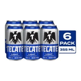 Cerveza Clara Tecate Light 6 Latas