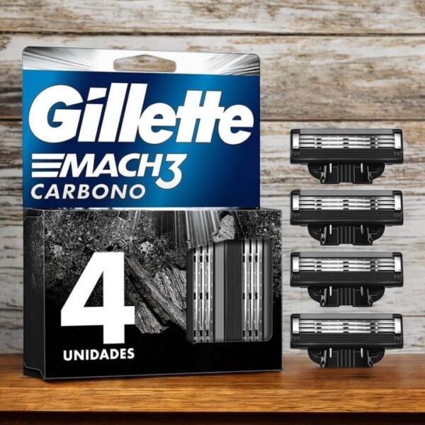 Cartucho de Rastrillo Gillette Mach3 con Carbón Activado