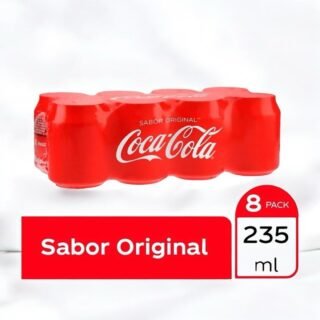 Refresco Coca-Cola Sabor Original Mini 8 Latas de 235 ml c/u
