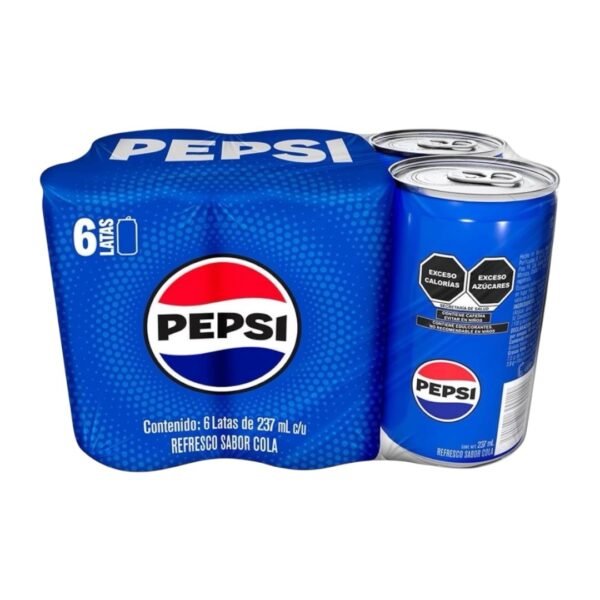 Refresco Pepsi Regular 6 Latas de 237 ml c/u