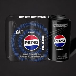 Refresco Pepsi Black Cola Sin Azúcar 6 Latas de 237 ml c/u