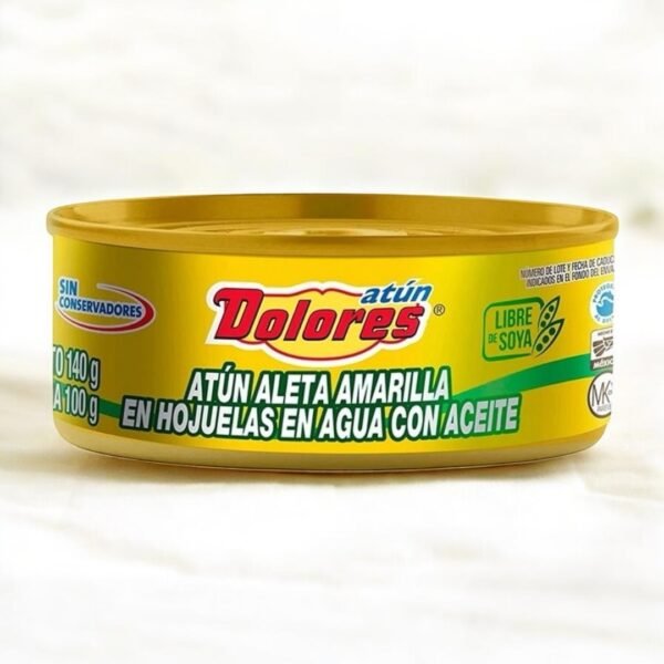 Atún Dolores Aleta Amarilla en Agua con Aceite