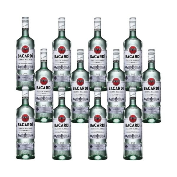 Caja de 12 Ron Bacardí Carta Blanca 980 ml