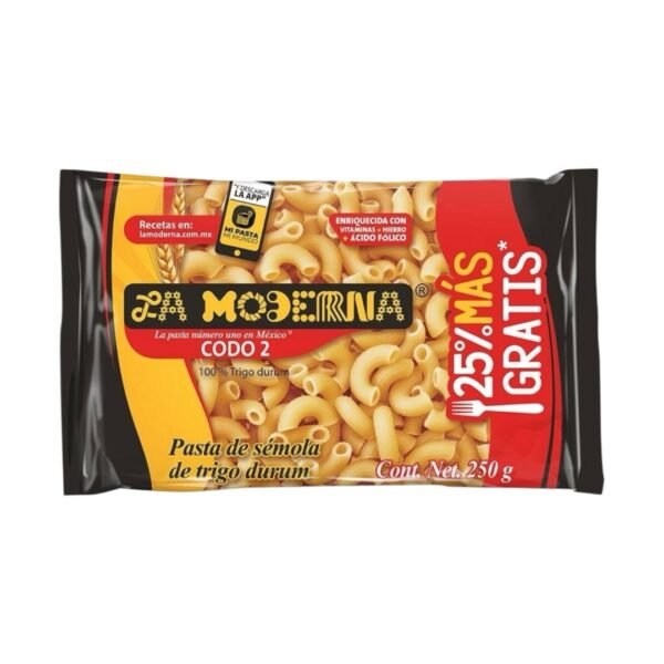 Sopa de Pasta La Moderna Codo No. 2