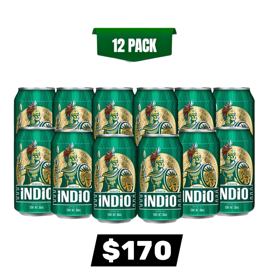 Cerveza Indio Oscura 12 Latas de 355 ml 1 Cerveza Indio Oscura 12