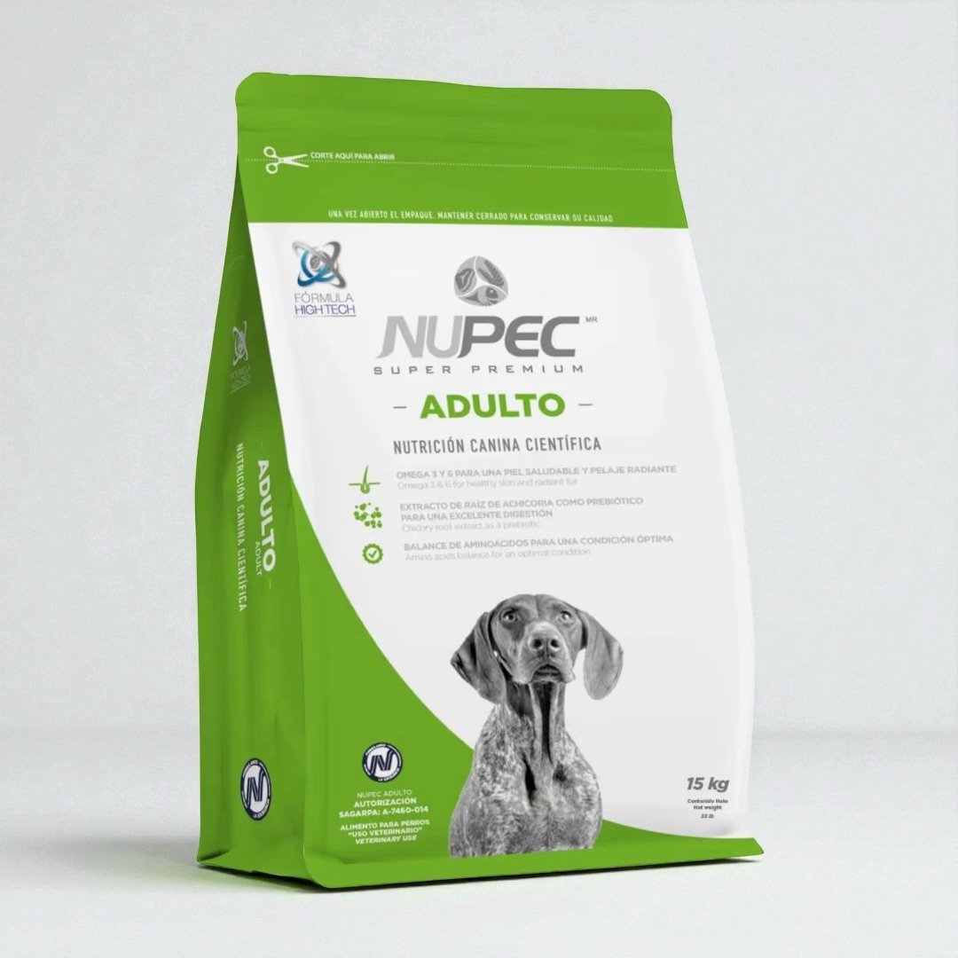 Nupec Comida para Perros Adultos Sabor a Carne 15 kg 1 Nupec Comida