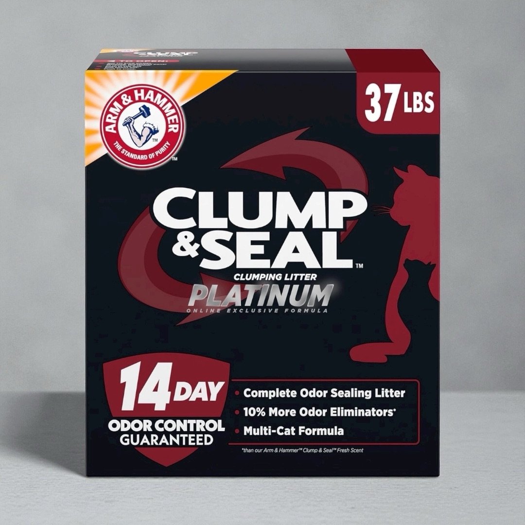 Arm & Hammer Clump & Seal - Arena para Gatos con Sellado Completo de Olores - 36 Lb (16.33 kg) 1 Arm & Hammer Clump