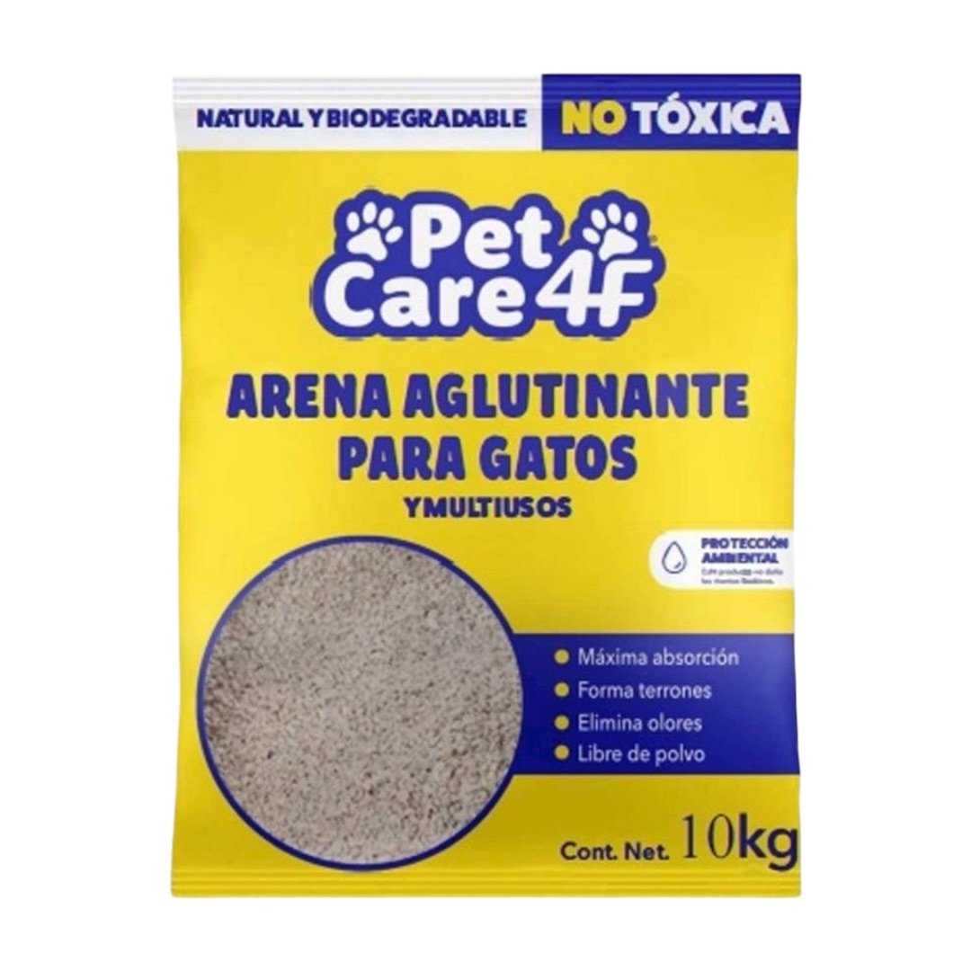 Arena para Gato Petcare4f Aglutinante y Multiusos 10 Kg 1 Arena para Gato Petcare4f