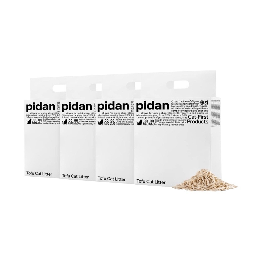Arena para Gatos Pidan Tofu Clumping 100% Natural 2.4 kg (2 Bolsas) 1 Arena para Gatos Pidan
