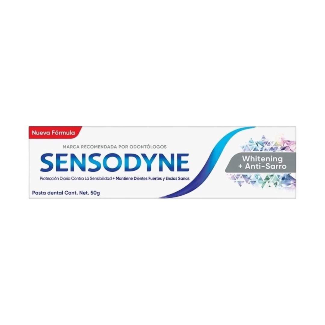Pasta Dental Sensodyne Whitening + Anti-Sarro Menta - 50 G 1 Pasta Dental Sensodyne Whitening