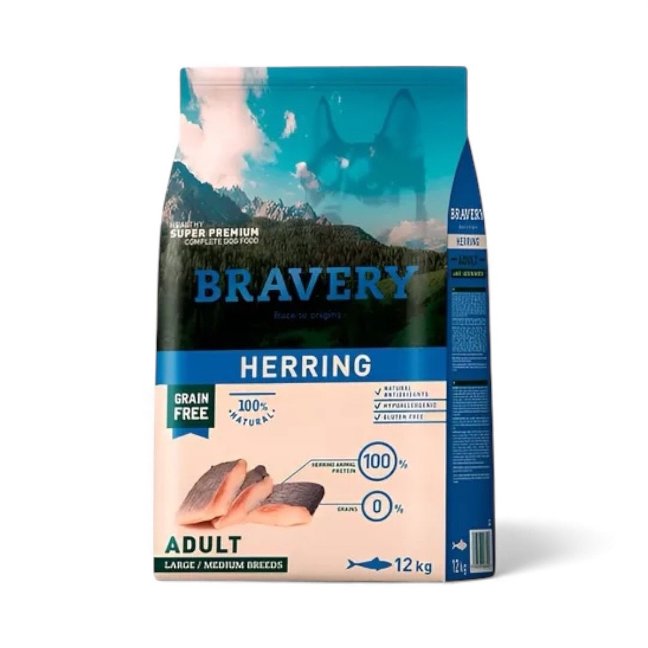 Bravery Perro Arenque (Herring) Adulto Mediano/Grande - 12 Kg 1 Bravery Perro Arenque